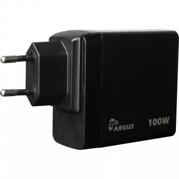 Carregador PD INTER-TECH PD-3100 100W USB-C preto fonte de alimentação rápida