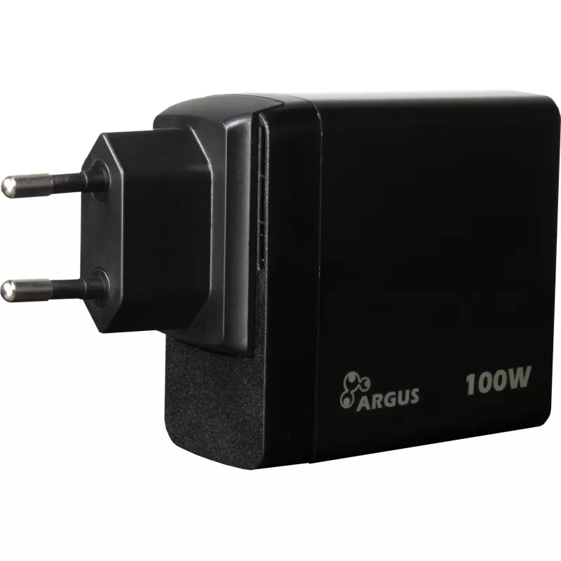 Carregador PD INTER-TECH PD-3100 100W USB-C preto fonte de alimentação rápida