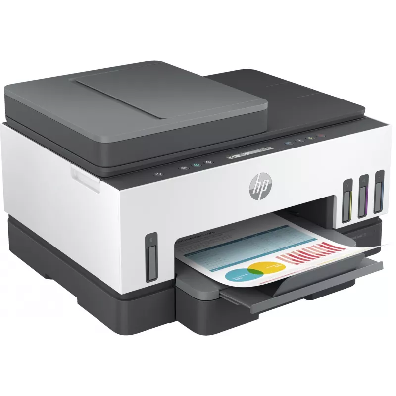 Impressora multifunções HP Smart Tank 750, depósito de tinta, cor, Wi-Fi, Smart App, duplex, ADF, alimentador automático de documentos