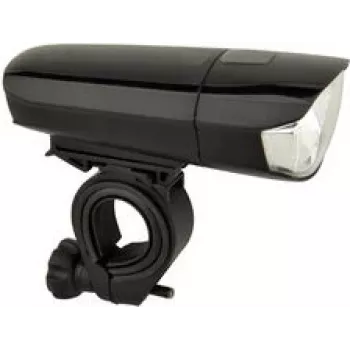 Luz LED frontal FISCHER 85353 — luminosidade ajustável 30/15 Lux, lanterna de bicicleta compacta