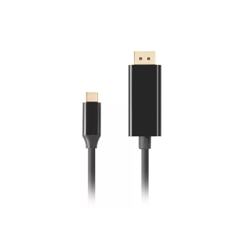 Adaptador de cabo de vídeo LANBERG CA-CMDP-10CU-0030-BK, 3 m, USB Type-C para DisplayPort, suporte 4K@60Hz/144Hz