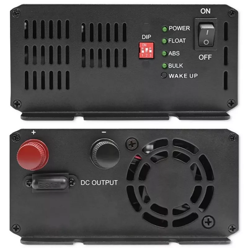 Carregador de baterias inteligente Qoltec Smart Monolith para baterias LiFePO4 AGM GEL SLA | 20A | 24V