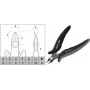 Alicate de corte c.k tools Side Cutter T3886 ESD cabeça plana, design fino