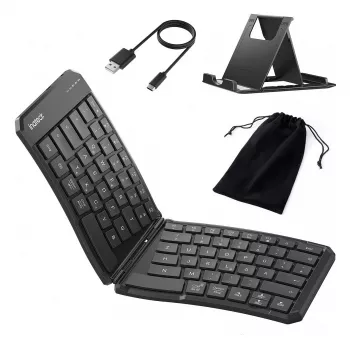 Teclado Bluetooth full-size curvo Inateck N0131 QWERTZ interruptores tesoura preto