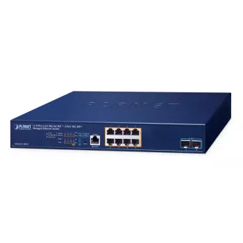 PLANET Layer 3 - Switch gerido de 8 portas 2.5GBASE-T L3 2.5G Ethernet (100/1000/2500) Power over Ethernet (PoE) 1U azul (MGS-6311-8P2X)