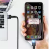 Cabo de dados USB para Lightning Tellur 1,2 m nylon entrançado preto