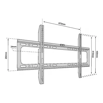 Suporte de parede para TV TB-750 até 80 polegadas 60 kg máx VESA 600x400