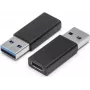 Adaptador USB-A para USB-C ShiverPeaks 14-05032, USB 3.0, preto