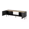 Móvel RTV EF ONDA 180x40x39-58 preto (de pé ou montado na parede)