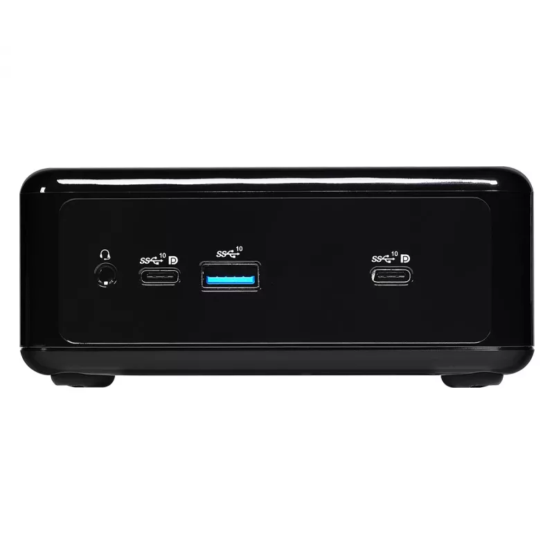 ASRock NUC BOX-1165G7 PC barebone de 0,6 l, Intel Core i7-1165G7 2,8 GHz, HDMI, USB-C, 2x LAN, DDR4, máx. 64 GB