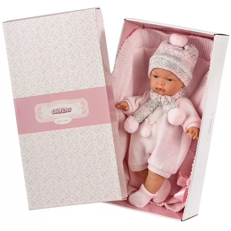 Boneca chorona Llorens 38938 Made of Roses, 38 cm boneca bebé realista