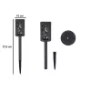 Beper P207ILO101 candeeiro solar de jardim com estaca, 12 LED efeito chama, IP44, preto