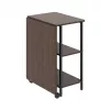 Mesa dobrável Loft Maclean, dimensões: 107x45x75 cm, máx. 150 kg, com tampo, cor nogueira escura, MC-411 B