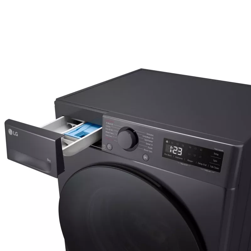 Máquina de lavar roupa LG F2WR508S2M — carga frontal, 8 kg, 1200 rpm, A…