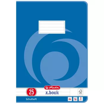 Caderno escolar Herlitz 3322500 azul 16 folhas pautado