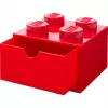 LEGO Gaveta de secretária 4, caixa de arrumação Vermelho, com studs