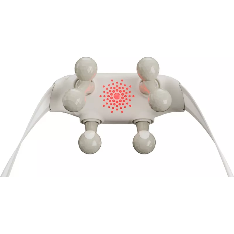 SKG H7 Ultra – cabeças de massagem cinzentas, massagem combinada, massagem por compressão, massagem por amassamento, massagem por vibração, pescoço, ombros, cinzento, plástico, botões, bateria