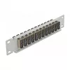 Patch panel de fibra ótica DeLOCK 10 polegadas 12 portas SC Duplex bege 1HE cinzento