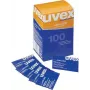 Toalhetes para óculos UVEX 9963000 — embalagem com 100 toalhetes de limpeza para lentes