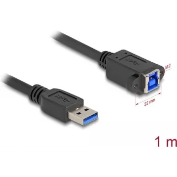 Cabo USB DeLOCK ficha USB Type-A macho para conector fêmea USB Type-B 1 m preto