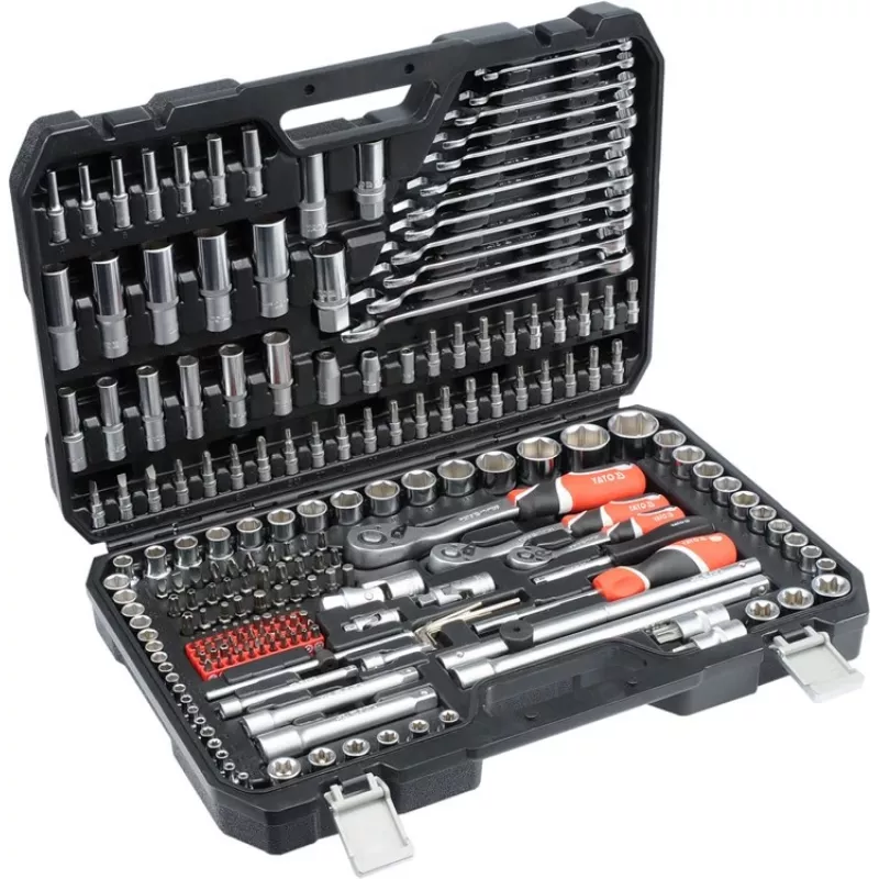 Conjunto de chaves de caixa YATO YT-38841 1/4 polegadas, 3/8 polegadas, 1/2 polegadas