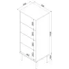 Cómoda Cama 4S TRESSE 50x40x125 caxemira mate