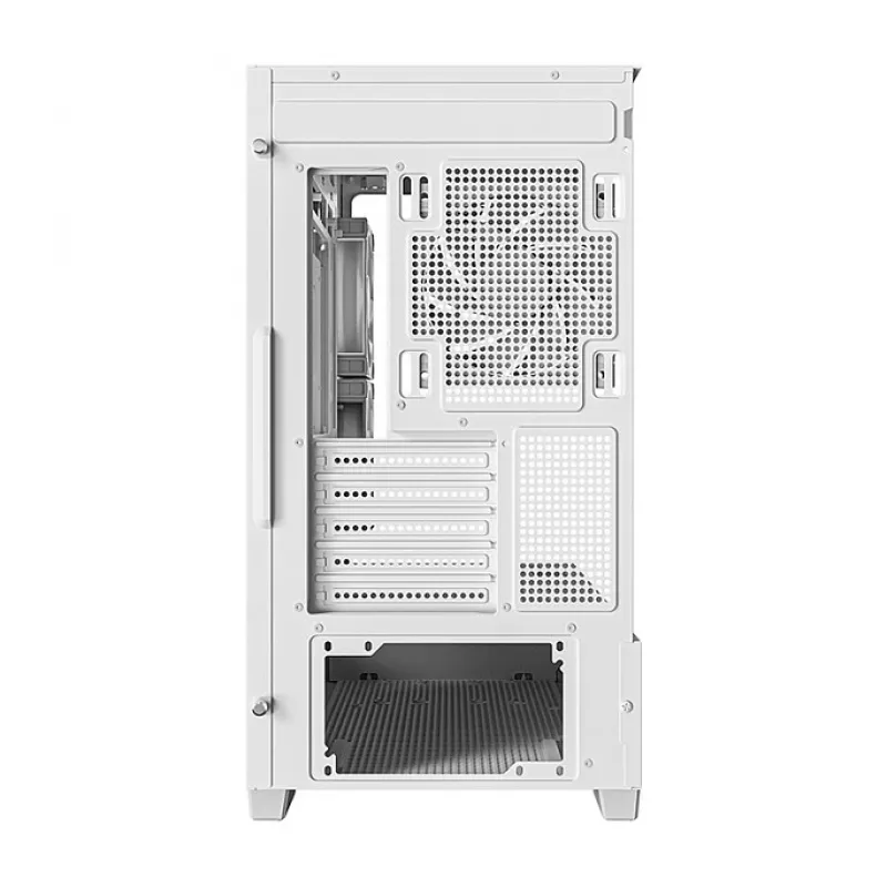 Caixa PC Midi Tower DeepCool CG380 3F WH — branco, 235×437×451 mm, suporta 2,5 polegadas/3,5 polegadas, fonte de alimentação em baixo, 3x ventoinhas 120 mm pré-instaladas
