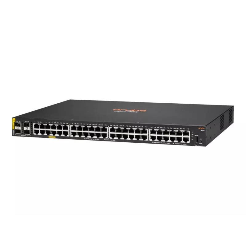 Switch gerido HPE Aruba Networking Aruba 6100 48G PoE 4SFP+ 370W