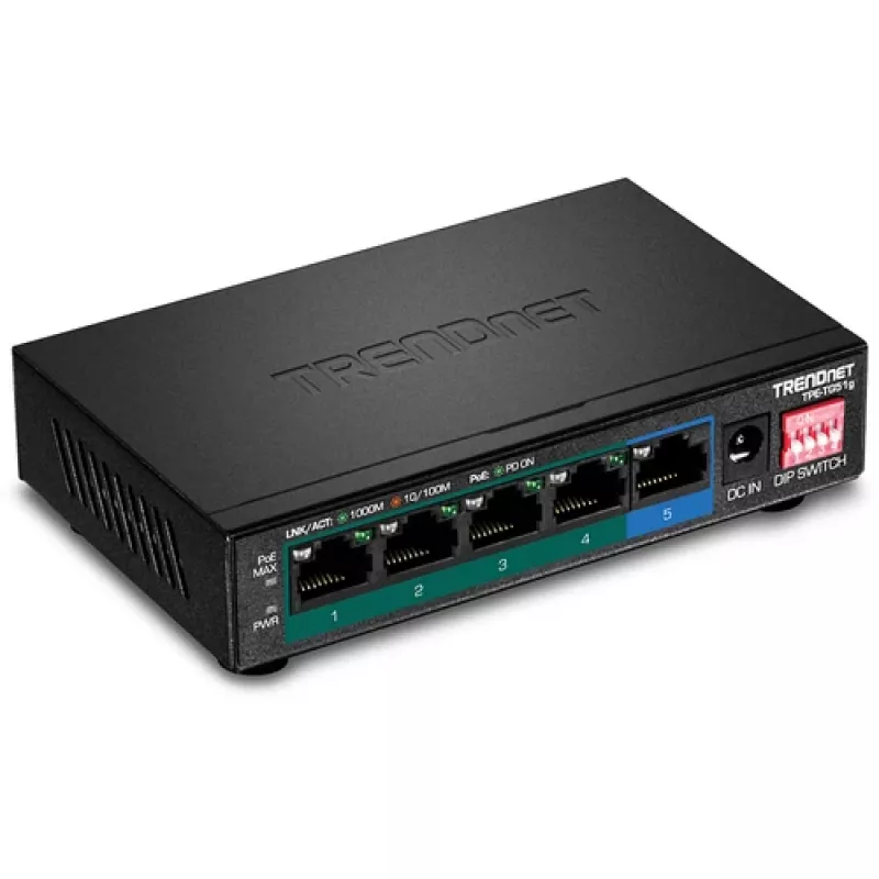 Switch TRENDNET 5 portas Gigabit PoE+ 60W