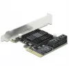 Placa SATA PCI Express x4 DeLOCK 5 portas formato low profile