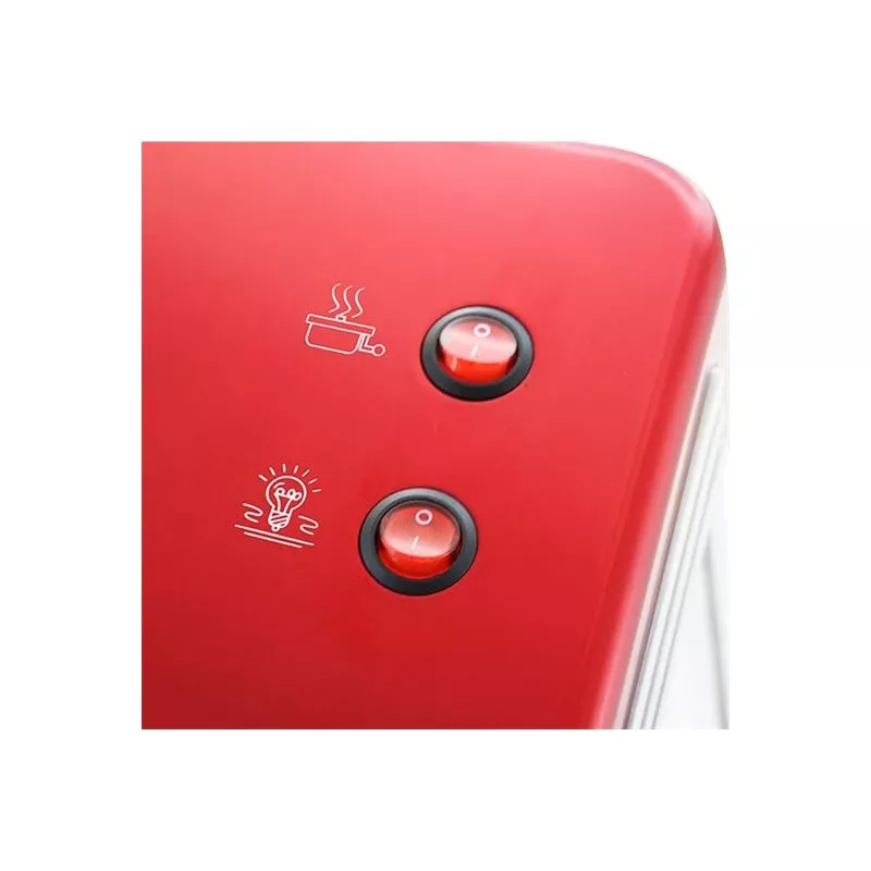 Emerio POM-120650 máquina de pipocas, 360 W, vermelha/prateada
