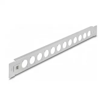 Patch panel DeLOCK 19 polegadas D-Type 12 portas sem ferramentas cinzento