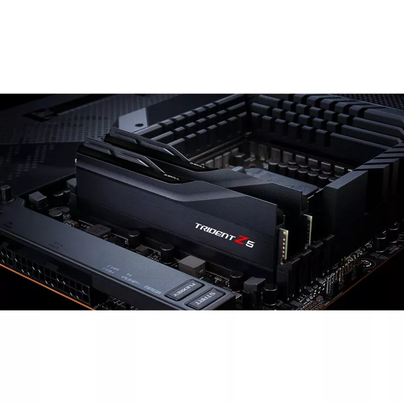 DIMM 32 GB DDR5-6400 (2x 16 GB) Dual-Kit, memória RAM preta (mate), F5-6400J3239G16GX2-TZ5K, Trident Z5, INTEL XMP