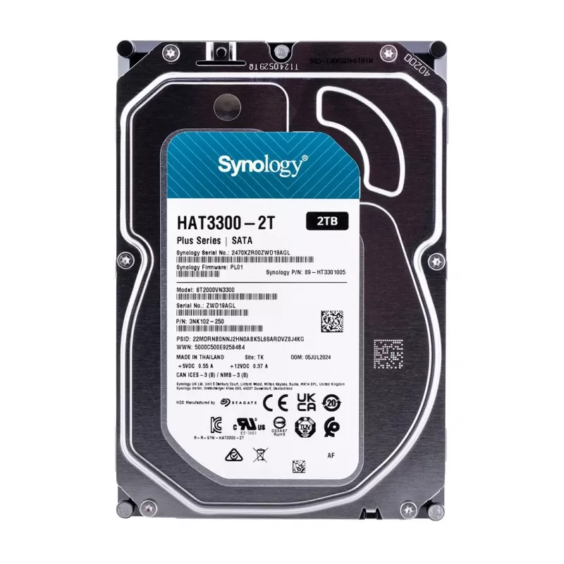 Synology Plus Series HAT3300 - disco rígido - 2 TB - interno - 3.5