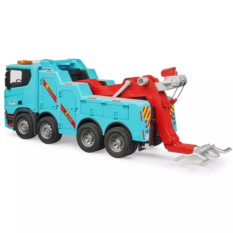 Assistência rodoviária Toy Roadside Assistance Scania Super 560 da BRUDER, modelo 03553, veículo de brinquedo à escala