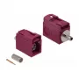 Ficha coaxial DELOCK 89710 — FAKRA L macho, contactos dourados, 13,8×21×9,5 mm