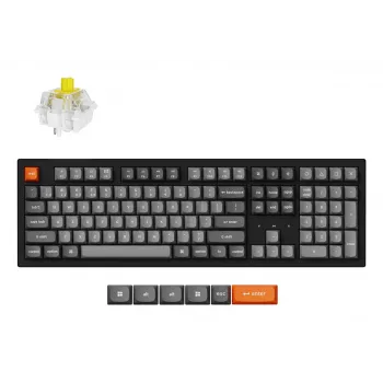 Teclado mecânico full-size Keychron K10 Max QMK — USB, RF Wireless, Bluetooth, 108 teclas, RGB, preto