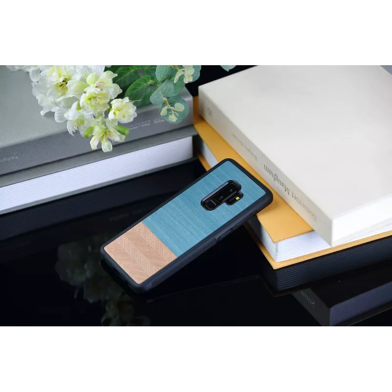 Capa para smartphone Man and Wood para Samsung Galaxy S9 Plus — Denim preto