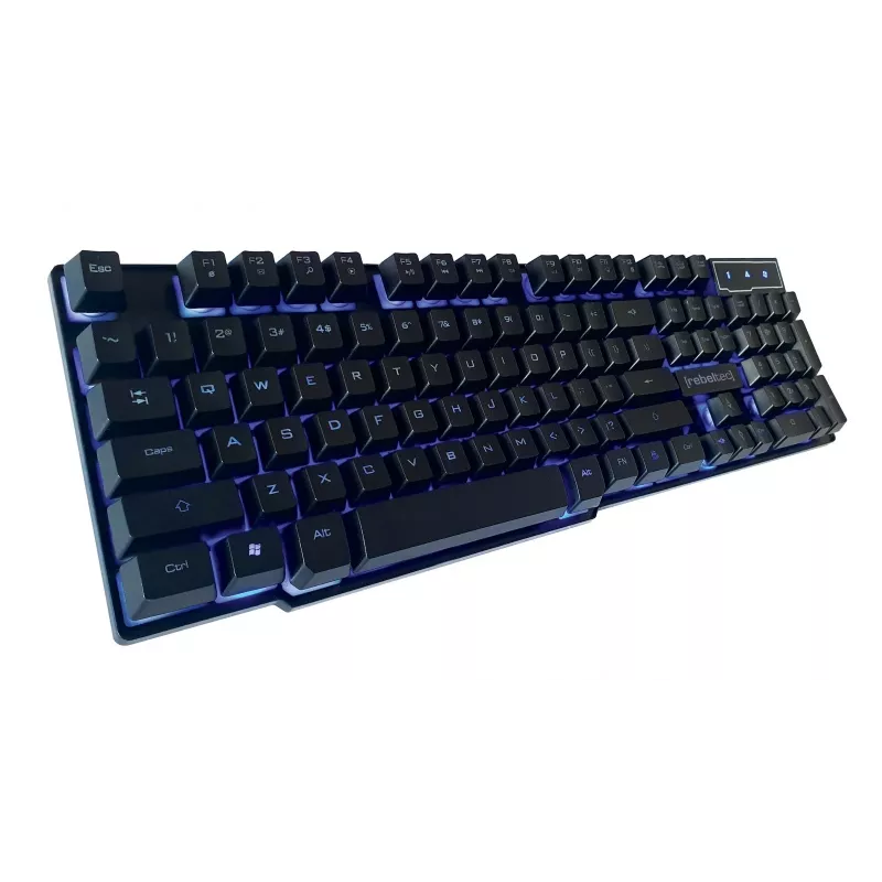 Teclado e rato Rebeltec SHERMAN Gaming USB QZERTY inglês preto
