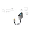 Cabo adaptador de vídeo USB Type-C para VGA (D-Sub) LOGILINK CUA0104 0,15 m, cinzento/preto