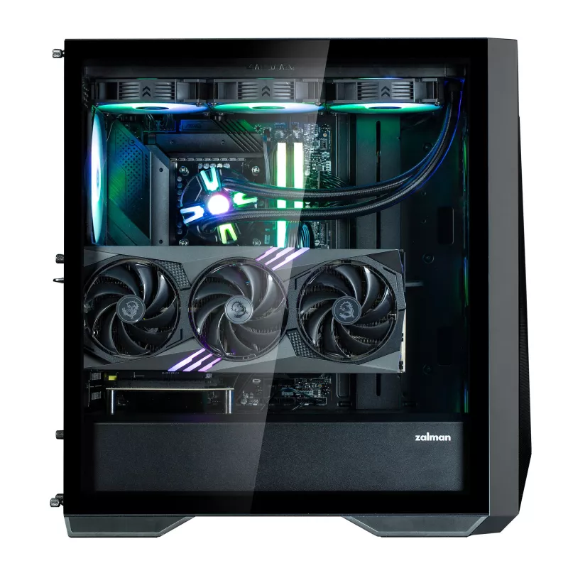 Zalman Z9 Iceberg MS preto caixa de PC ATX Mid Tower com 4 ventoinhas ARGB de 140 mm - Midi/Mini Tower - ATX