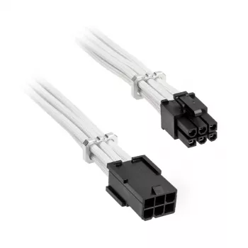 Cabo de extensão PCIe 6-Pin BITFENIX Alchemy 45 cm com sleeve branco
