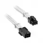 Cabo de extensão PCIe 6-Pin BITFENIX Alchemy 45 cm com sleeve branco