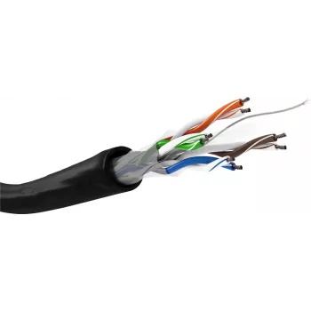 Cabo de rede Goobay CAT 6 U/UTP 100 m preto