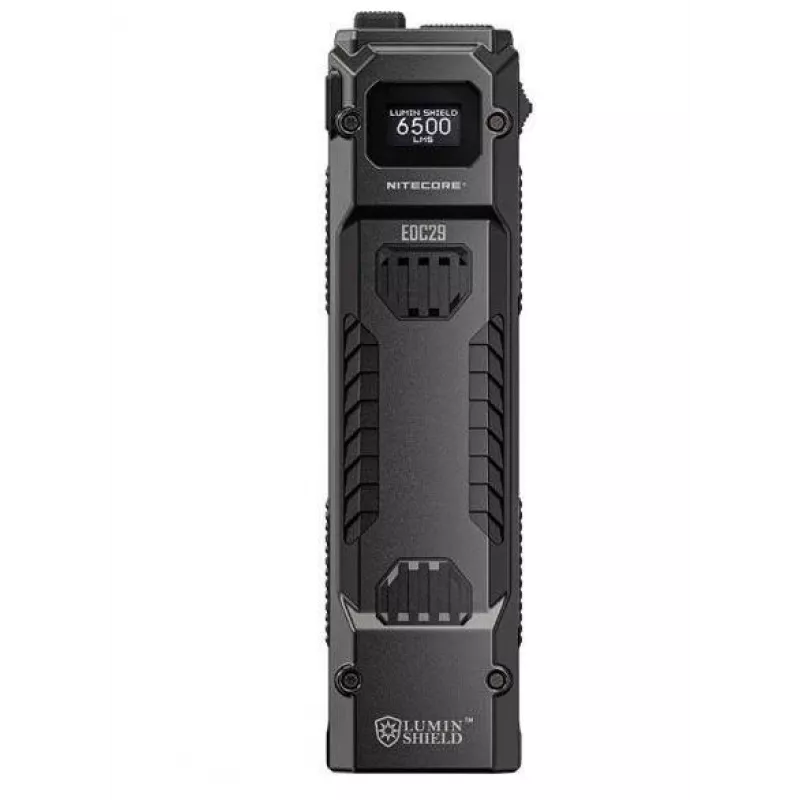 Lanterna de mão Nitecore EDC29 caixa em aço inoxidável, 2 LEDs, 15–6500 lm, IP54, recarregável por USB