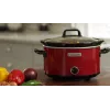 Panela de cozedura lenta Crock-Pot SCV400RD 3,5 L panela de cerâmica removível, tampa de vidro, 2 níveis de aquecimento