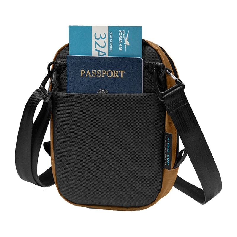 Bolsa de viagem Tomtoc Aviator-T37 com alça de ombro, tecido X-Pac, castanho