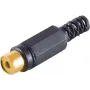 Ficha Cinch ShiverPeaks 51500-SG — ficha de áudio RCA, caixa preta, contactos dourados