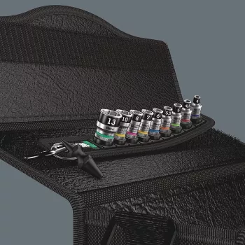 Belt A1 Zyklop Conjunto de chaves de caixa, 1/4 (preto, 10 peças, com função de retenção)