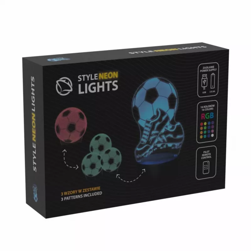 Lâmpada de mesa MANTA SNL124RGB esferas de decoração de luz 3D RGB, LED com mudança de cor, iluminação decorativa